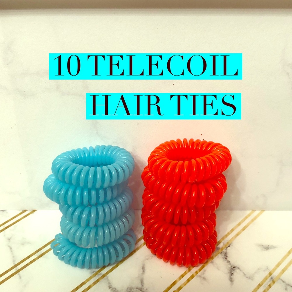 10 TeleCoil Hair Ties. Chose your colors!